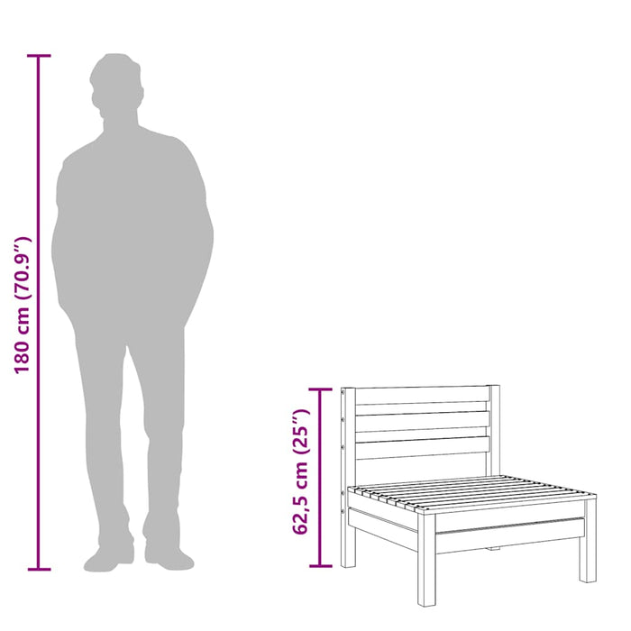 Utendørs hjørnesofaer uten armlener 4 stk heltre douglasgran