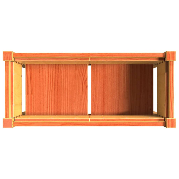 Plantekasser med ben 2 stk voksbrun heltre furu