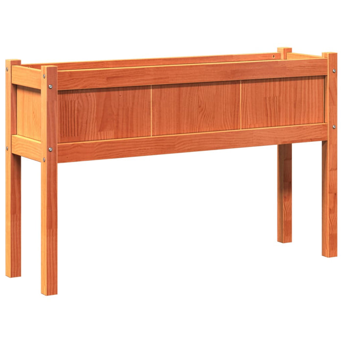 Plantekasser med ben 2 stk voksbrun heltre furu