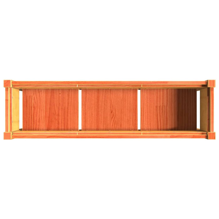 Plantekasser med ben 2 stk voksbrun heltre furu