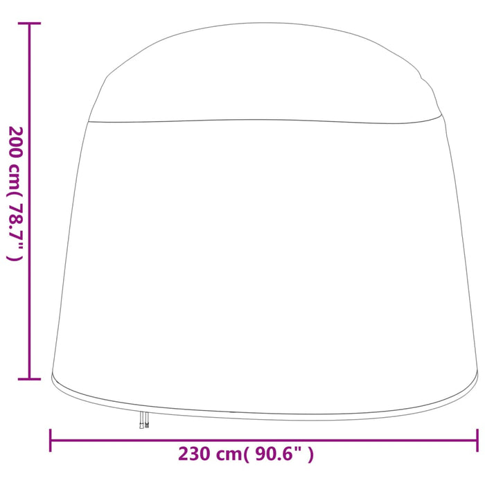 Doble trekk eggeformet stol 2 stk Ø 230x200 cm 420D oxfordstoff