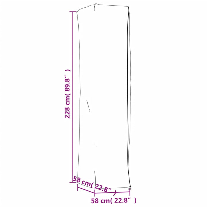 Varmeovntrekk 2 stk pyramideformet 58x58x228cm 420D oxfordstoff