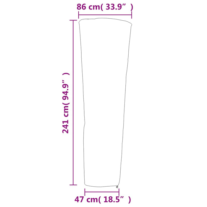 Varmeovntrekk 2 stk pyramideformet 86x47x241cm 420D oxfordstoff