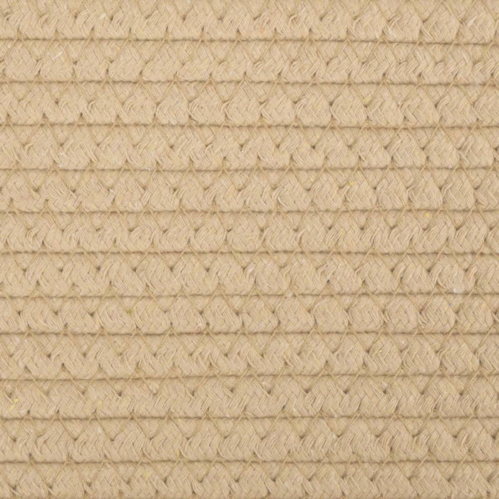 Oppbevaringskurver 2 stk beige og hvit Ø28x28 cm bomull