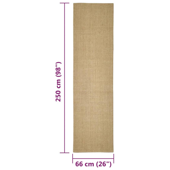 Sisalteppe for klorestolpe 66x250 cm