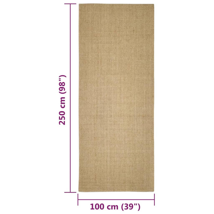 Sisalteppe for klorestolpe 100x250 cm