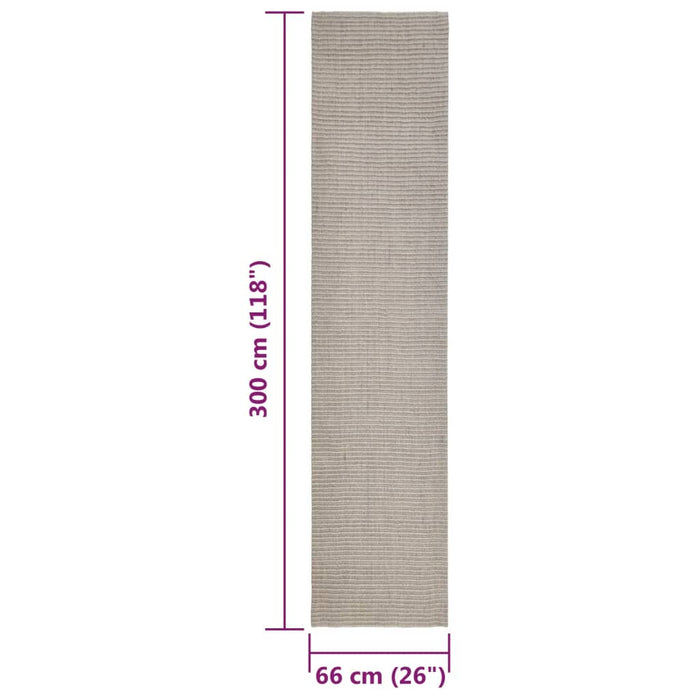 Sisalteppe for klorestolpe sand 66x300 cm