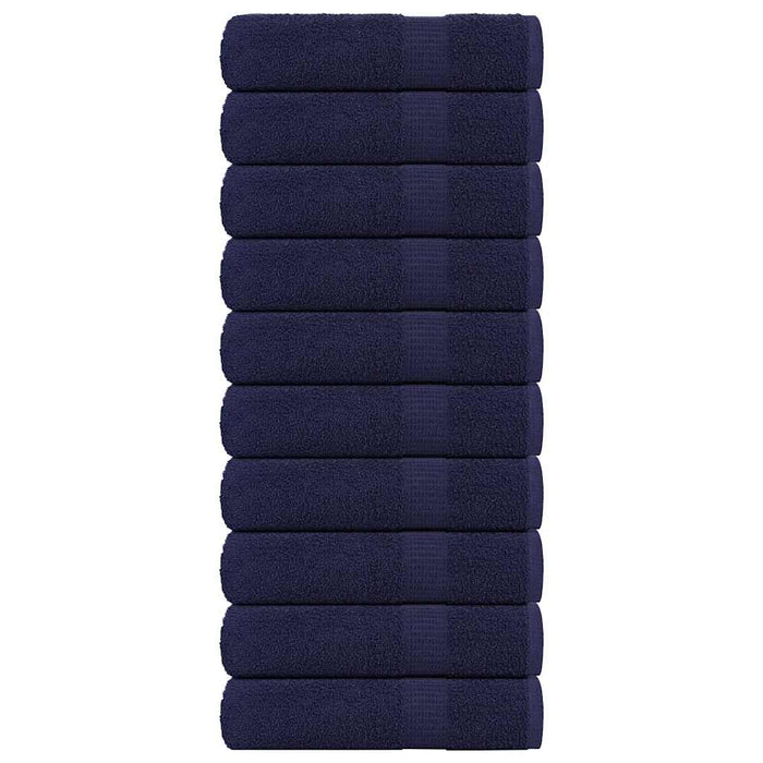 Dusjhåndklær 10 stk marineblå 70x140 cm 360 g/m2 100 % bomull