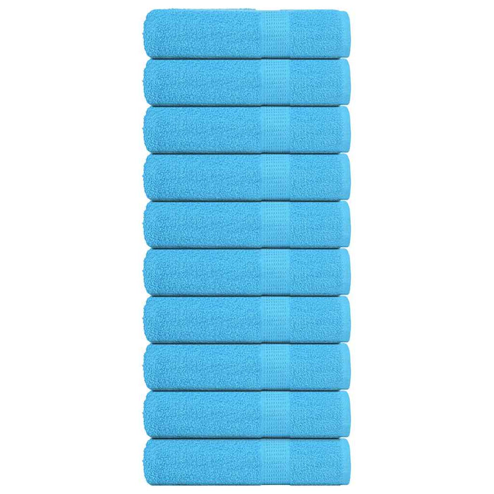 Dusjhåndklær 10 stk turkis 70x140 cm 360 g/m2 100 % bomull