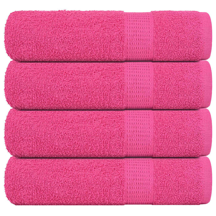 Håndklær 4 stk rosa 50x100 cm 360 g/m2 100 % bomull