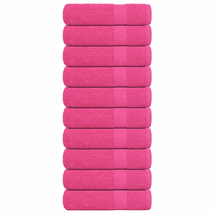 Håndklær 10 stk rosa 50x100 cm 360 g/m2 100 % bomull