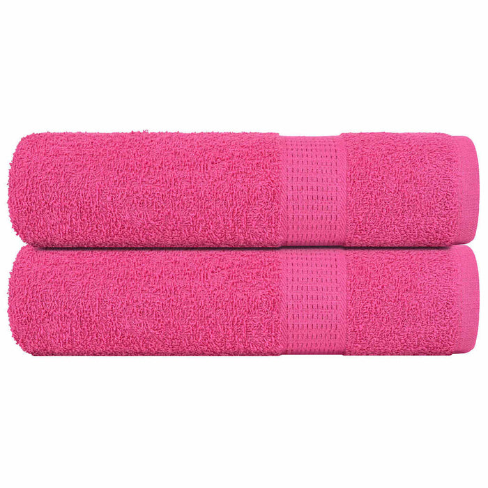 Dusjhåndklær 2 stk rosa 70x140 cm 360 g/m2 100 % bomull