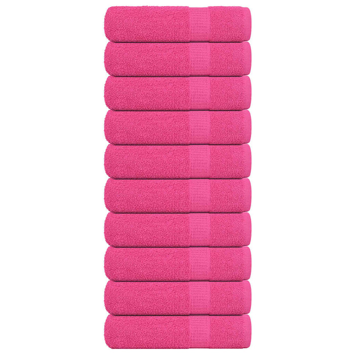 Dusjhåndklær 10 stk rosa 70x140 cm 360 g/m2 100 % bomull