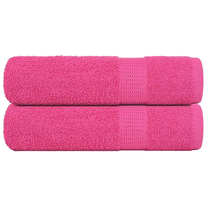 Badehåndklær 2 stk rosa 100x150 cm 360 g/m2 100 % bomull