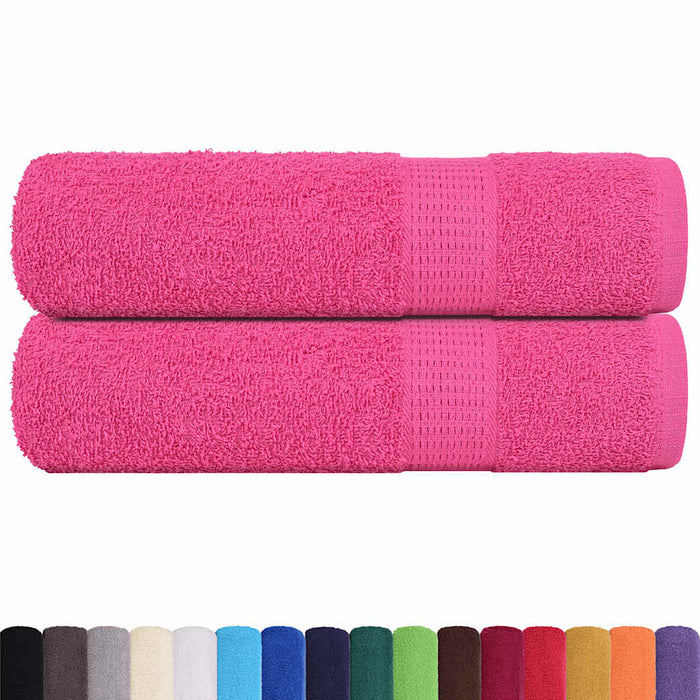 Badehåndklær 2 stk rosa 100x150 cm 360 g/m2 100 % bomull