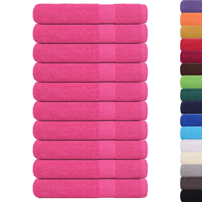 Badstuehåndklær 10 stk rosa 80x200 cm 360 g/m2 100 % bomull