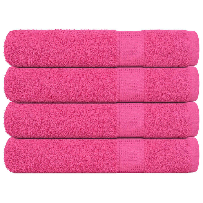 Håndklær 4 stk rosa 100x200 cm 360 g/m² 100 % bomull