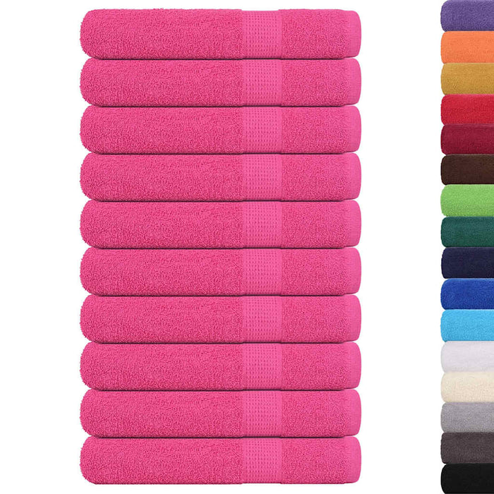 Håndklær 10 stk rosa 100x200 cm 360 g/m² 100 % bomull