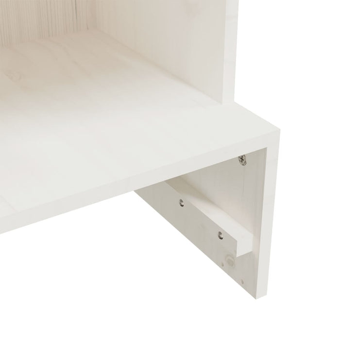 Skoskap hvit 52x30x104 cm heltre furu