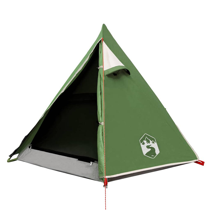 Campingtelt 2 personer grønn 267x154x117 cm 185T taft
