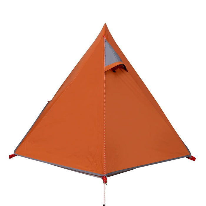 Campingtelt 2 personer grå og oransje 267x154x117 cm 185T taft