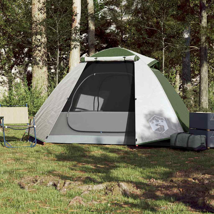 Campingtelt 2 personer grønn 224x248x118 cm 185T taft