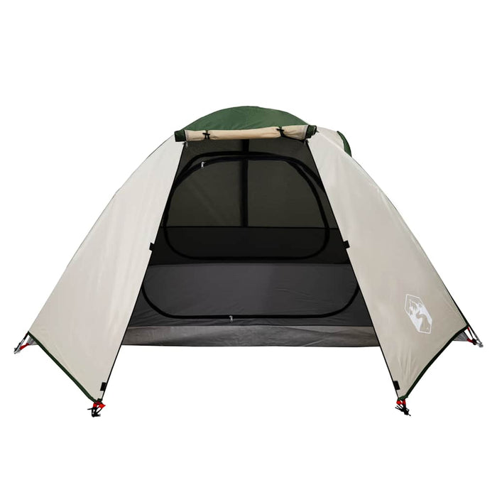 Campingtelt 2 personer grønn 224x248x118 cm 185T taft