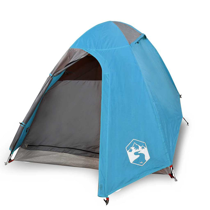 Campingtelt 2 personer blå 254x135x112 cm 185T taft