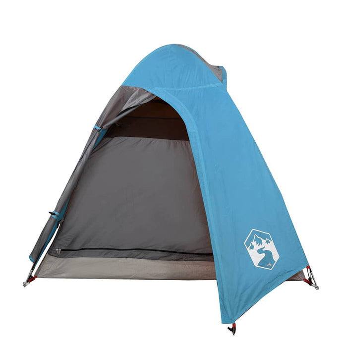 Campingtelt 2 personer blå 254x135x112 cm 185T taft