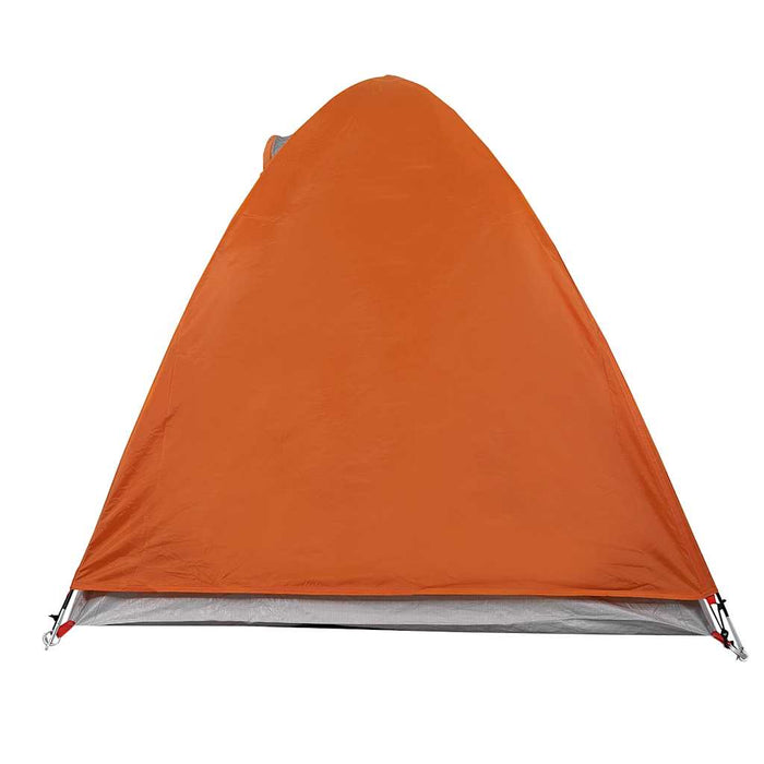Campingtelt 2 personer grå og oransje 254x135x112 cm 185T taft