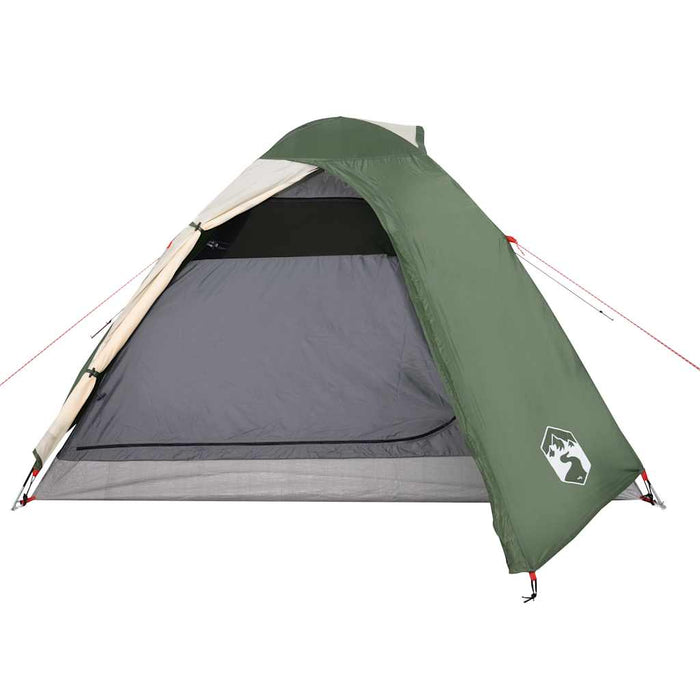 Campingtelt 2 personer grønn 264x210x125 cm 185T taft