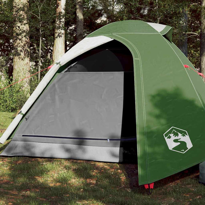 Campingtelt 2 personer grønn 264x210x125 cm 185T taft