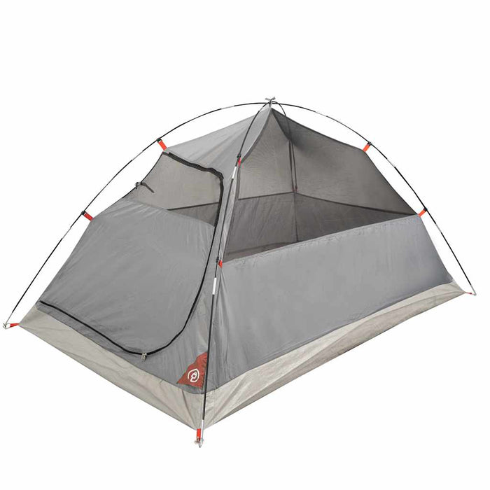 Campingtelt 2 personer grå og oransje 264x210x125 cm 185T taft