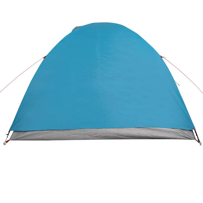 Campingtelt 4 personer blå 267x272x145 cm 185T taft