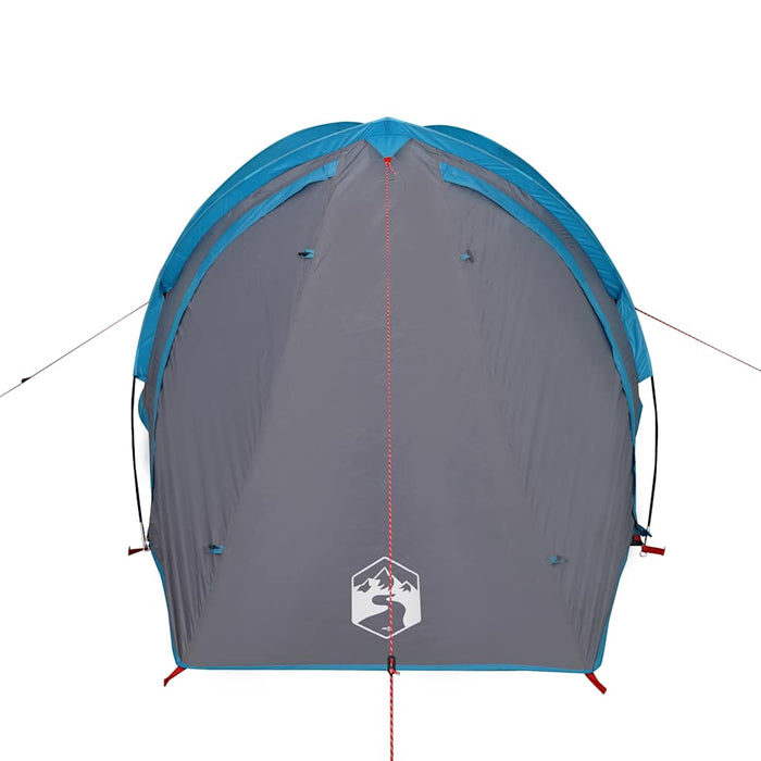 Campingtelt 2 personer blå 320x140x120 cm 185T taft