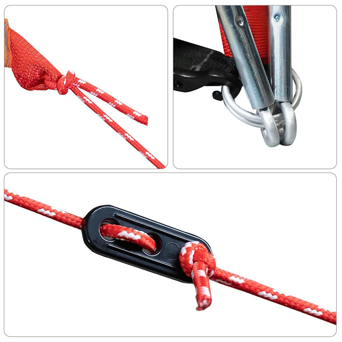 Campingtelt 2 personer blå 320x140x120 cm 185T taft