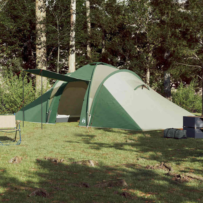Campingtelt 6 personer grønn 576x238x193 cm 185T taft