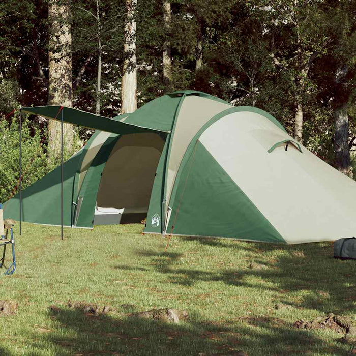 Campingtelt 6 personer grønn 576x238x193 cm 185T taft