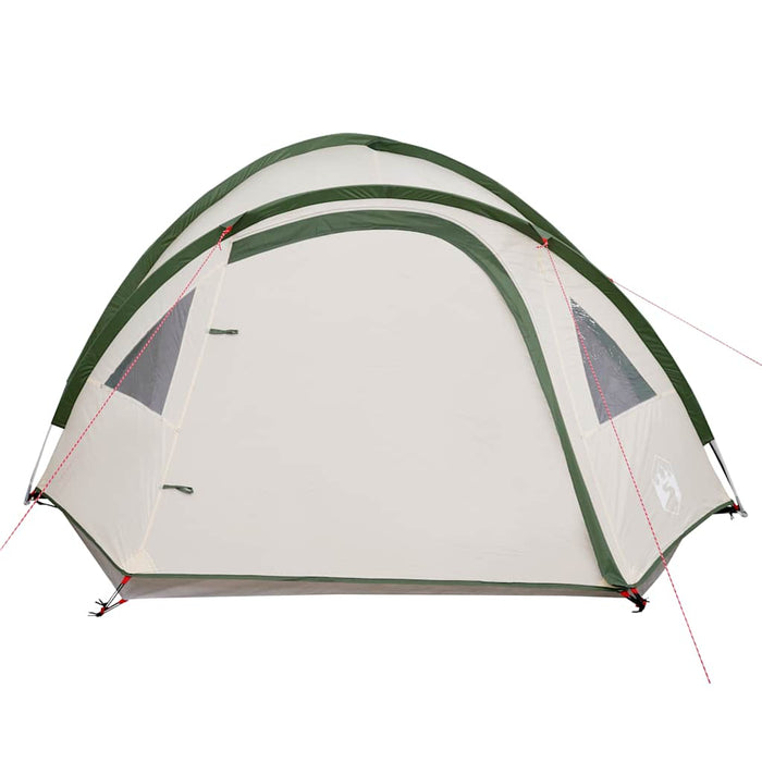 Campingtelt 4 personer grønn 300x250x132 cm 185T taft