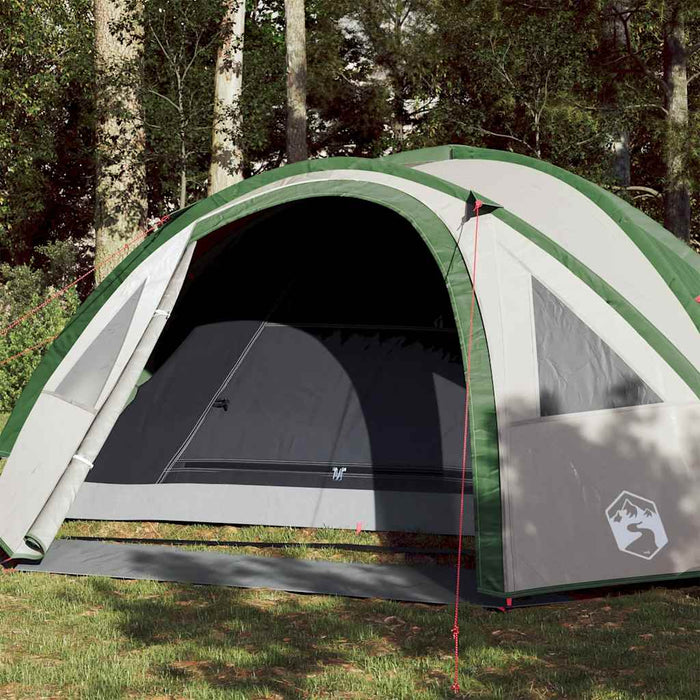 Campingtelt 4 personer grønn 300x250x132 cm 185T taft
