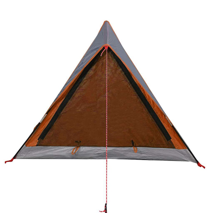 Campingtelt 2 personer grå og oransje 200x120x88/62cm 185T taft