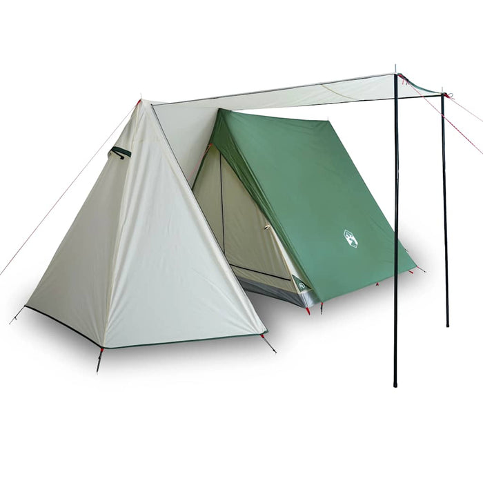 Campingtelt 3 personer grønn 465x220x170 cm 185T taft
