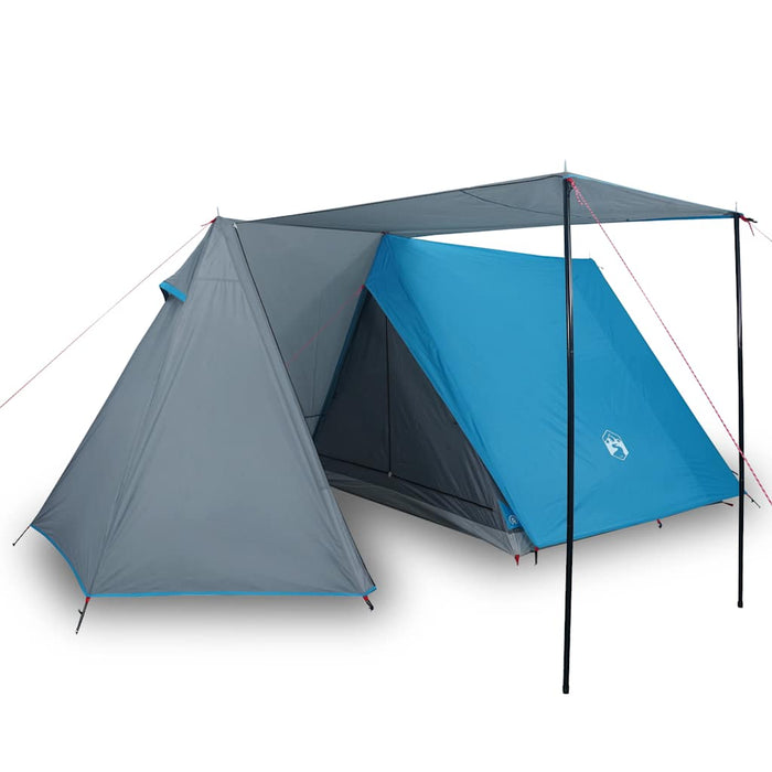 Campingtelt 3 personer blå 465x220x170 cm 185T taft