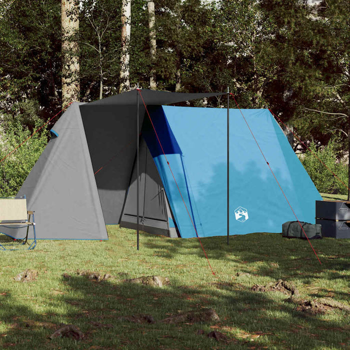 Campingtelt 3 personer blå 465x220x170 cm 185T taft