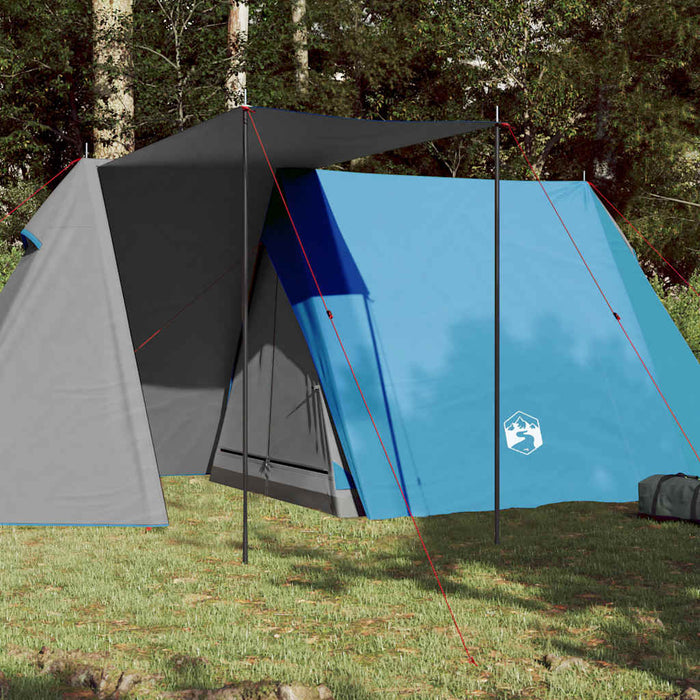 Campingtelt 3 personer blå 465x220x170 cm 185T taft