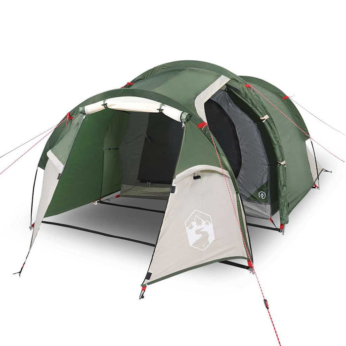 Campingtelt 3 personer grønn 370x185x116 cm 185T taft