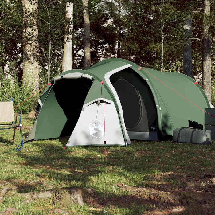 Campingtelt 3 personer grønn 370x185x116 cm 185T taft