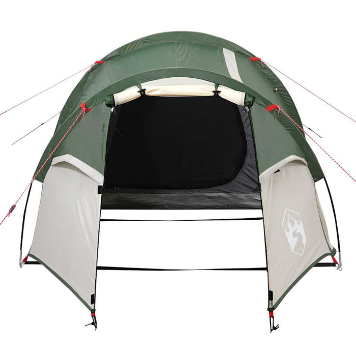 Campingtelt 3 personer grønn 370x185x116 cm 185T taft