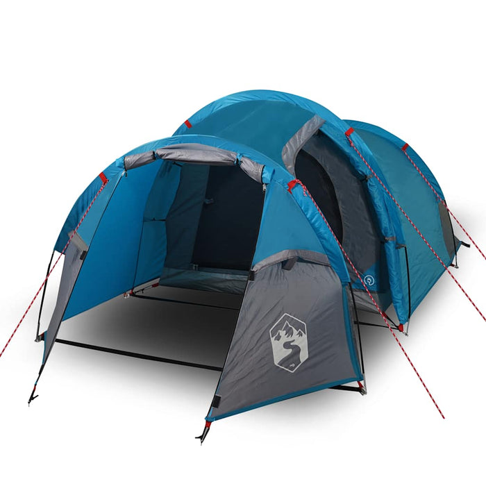 Campingtelt 3 personer blå 370x185x116 cm 185T taft