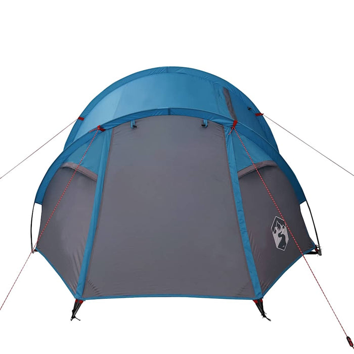 Campingtelt 3 personer blå 370x185x116 cm 185T taft